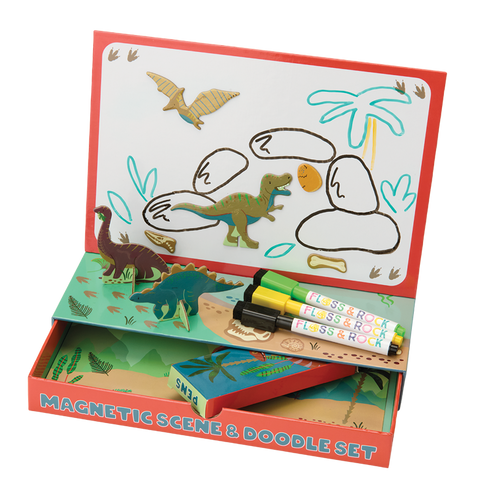 Dinosaur Magnetic Scene & Doodle Set
