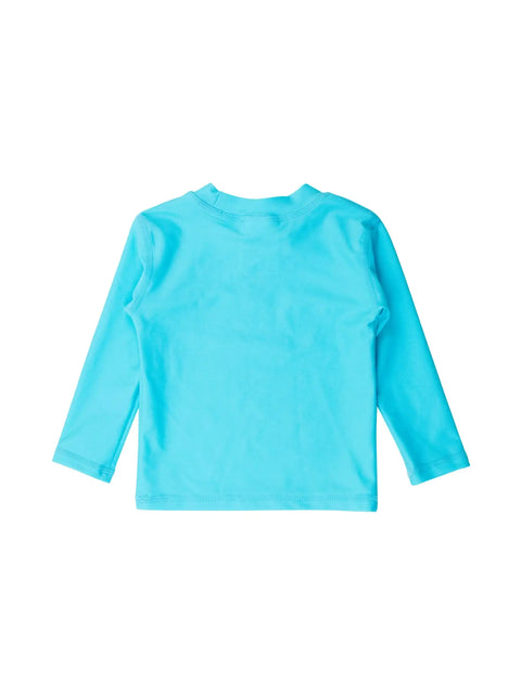 Long Sleeve Rash Guard - Bright Aqua
