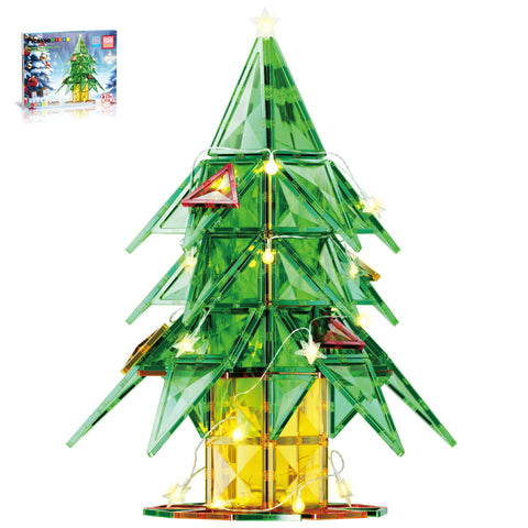 Christmas Tree Magnetic Building Tile Set