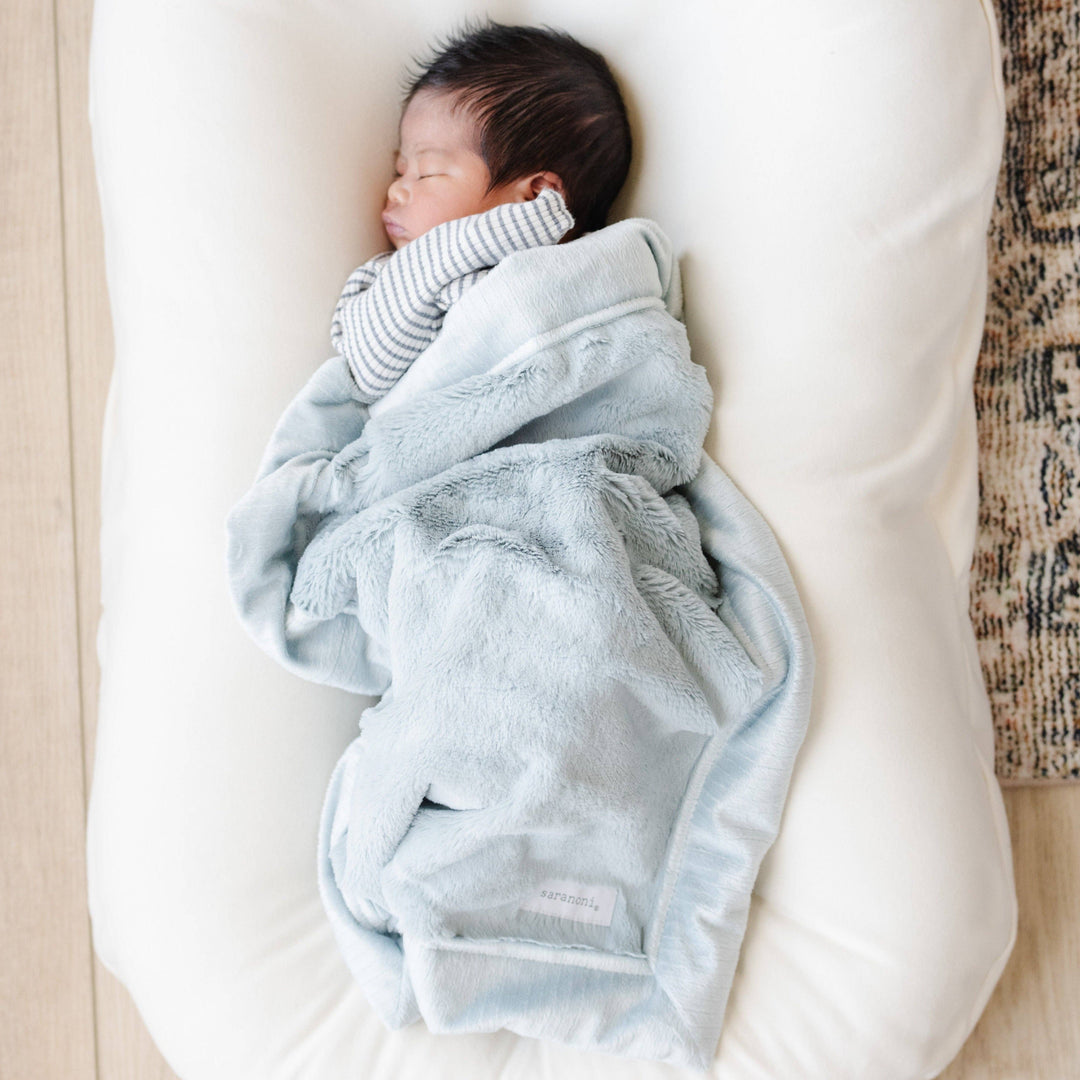 Saranoni - Lush Mini Blanket: Chambray – Butterbugboutique