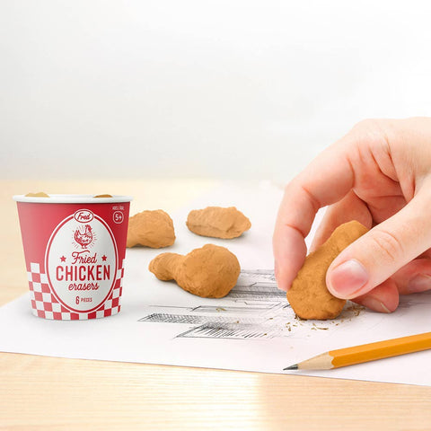 Fried Chicken Erasers (Set of 6)