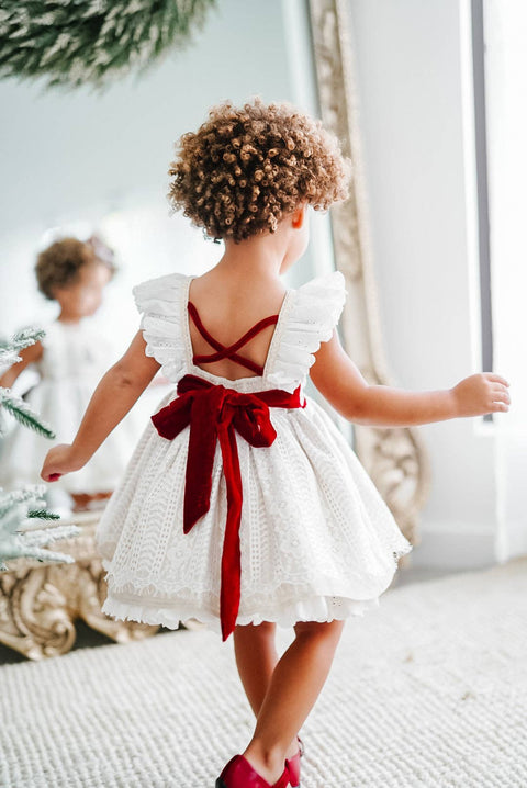 Vintage Tree Girls' Dress & Bloomer Set
