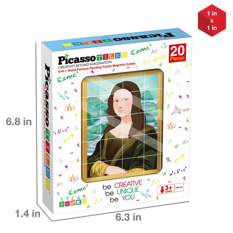 1" Magnetic Puzzle Cubes (Famous Paintings)