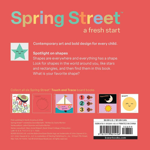 Spring Street Touch & Trace: Shapes Book