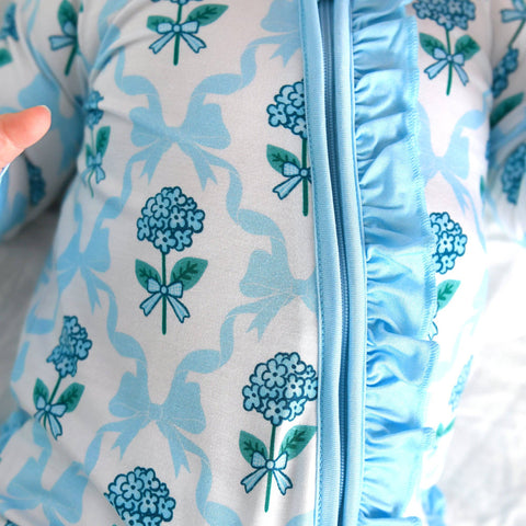 Savannah Ruffle Zip Bamboo Pajama