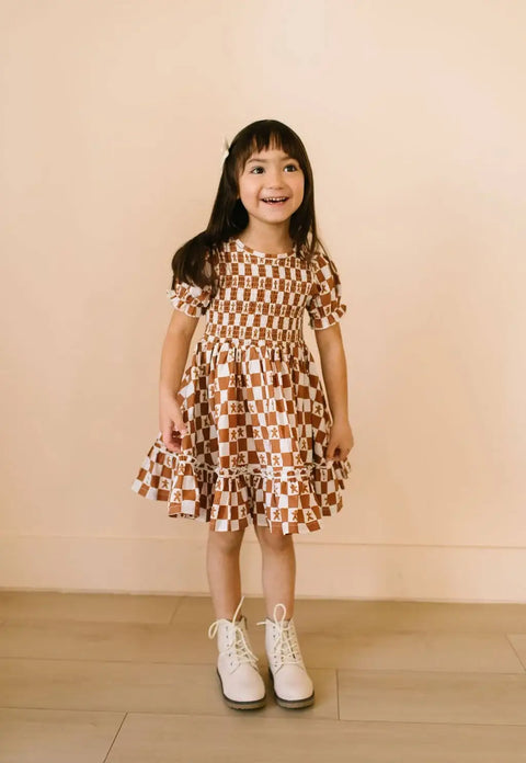 Alana Dress in Gingerbread