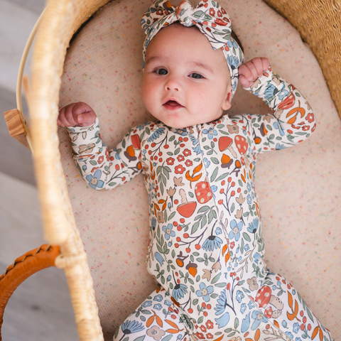 Bamboo 2-Way Convertible Zip Romper (Fall Floral)