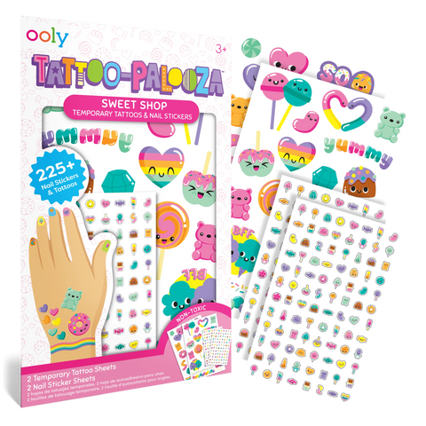 Tattoo Palooza: Temporary Tattoos & Nail Stickers - Sweet Shop