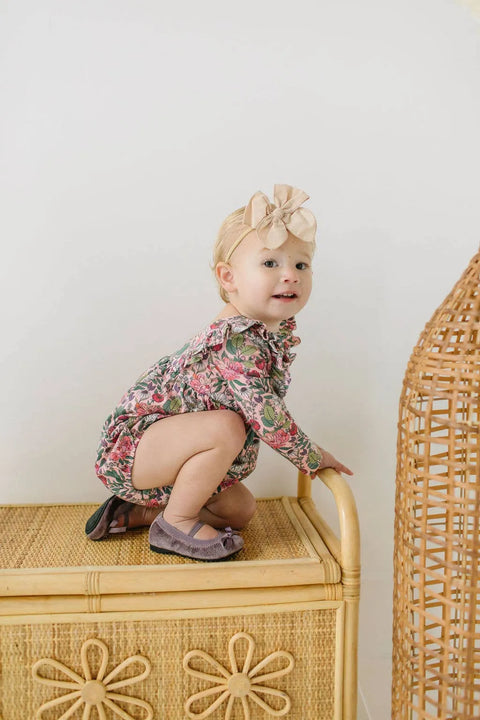 Leah Baby Romper in Meadow Bloom