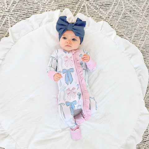 Samantha Bows Zip Bamboo Pajama