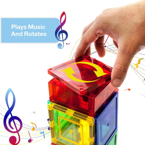 Music Box Magnetic Tile Building Set (20 Pieces)