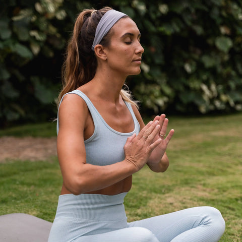 Adjustable No Slip Mesh Sport Headband - Gray