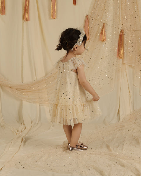 Edie Dress | Champagne Stars - Noralee