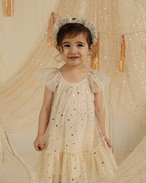 Edie Dress | Champagne Stars - Noralee