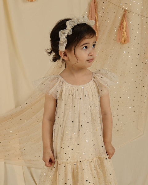 Edie Dress | Champagne Stars - Noralee