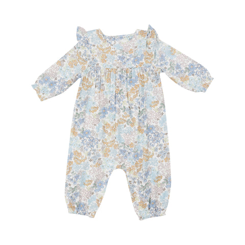 Edith's Floral Ruffle Sleeve Romper - Angel Dear