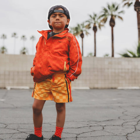 Retro Wave Hybrid Board Shorts (Yellow)