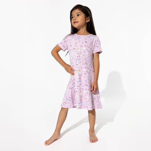 Enchanted Unicorn Bamboo Girls' Dress - Bellabu Bear