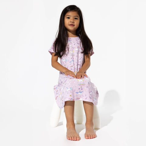 Enchanted Unicorn Bamboo Girls' Dress - Bellabu Bear