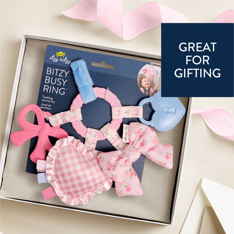 Bitzy Busy Ring™ Teething Activity Toy - Bow Set