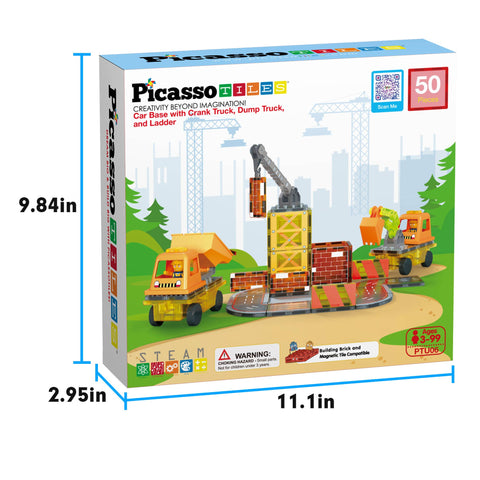 Construction 5-in-1 Magnetic Building Tile Set