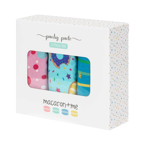 Girls Bamboo Undies - Turquoise Donuts