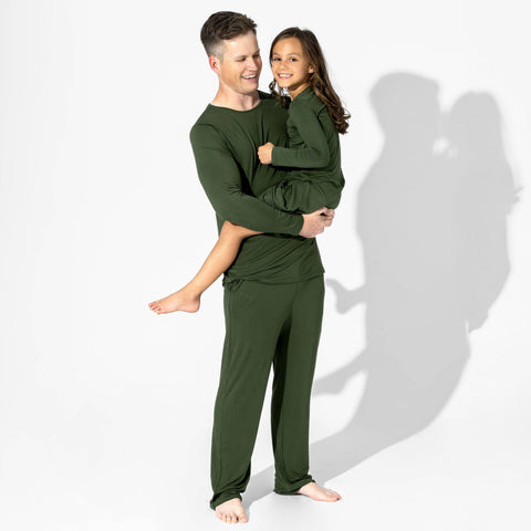 Girls Bamboo Long Sleeve Dress/Night Gown - Evergreen
