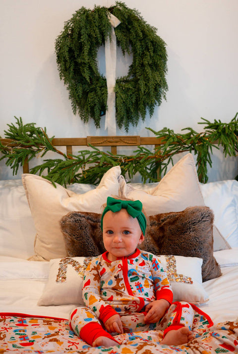 Classic Green Baby Bow
