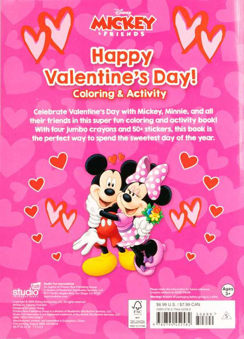 Disney Mickey Mouse Valentine's Day Coloring & Activity Book