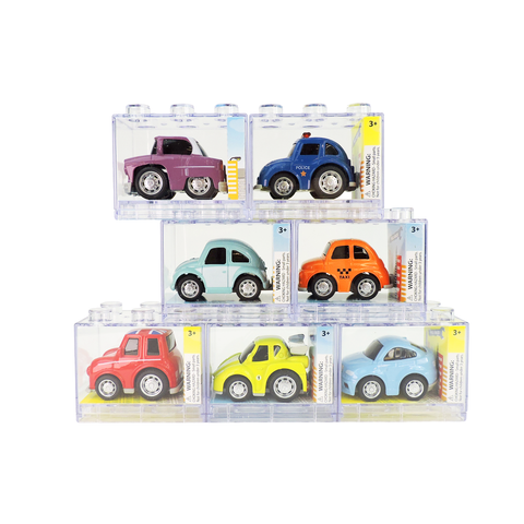 Rollin’ Large Diecast Pull-Back Car in Building Block Box