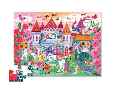 36-Piece Shaped Box Puzzle - Unicorn Castle