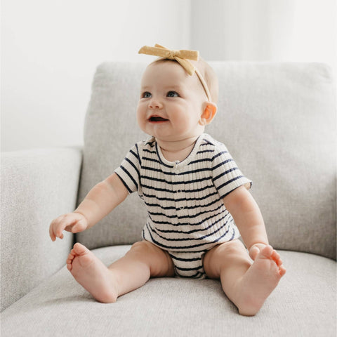 Ribbon Baby Bow - Marigold