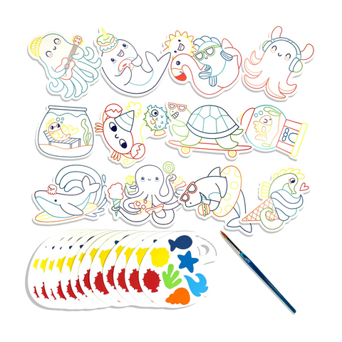 Playful Painters: Easy Watercolor Painting Kit - Ocean Pals
