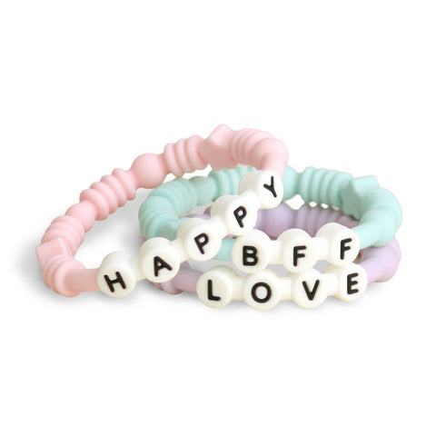 Bitzy Bands™ Silicone Teething Bracelet Rings