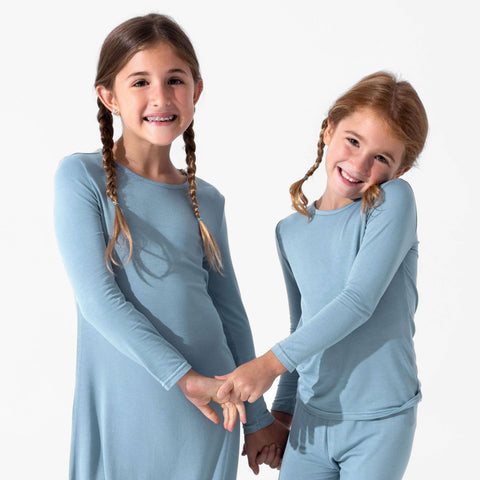 Girls Bamboo Long Sleeve Dress/Night Gown - Oasis
