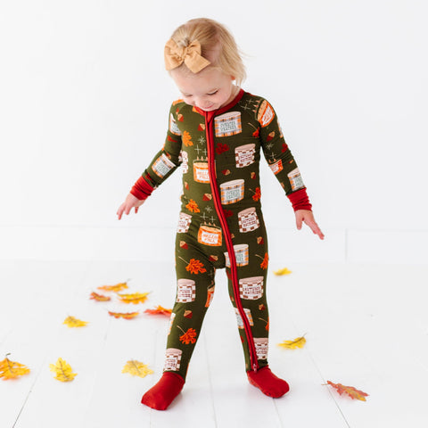 Fall is Lit Baby Bamboo Pajamas - Kiki + Lulu