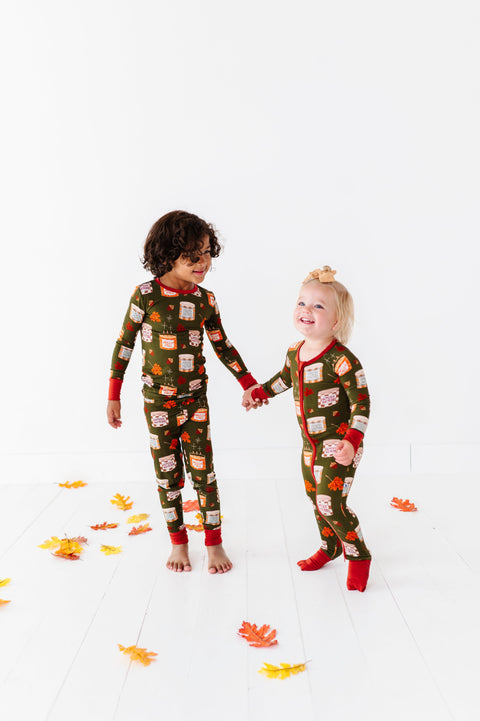 Fall is Lit Baby Bamboo Pajamas - Kiki + Lulu