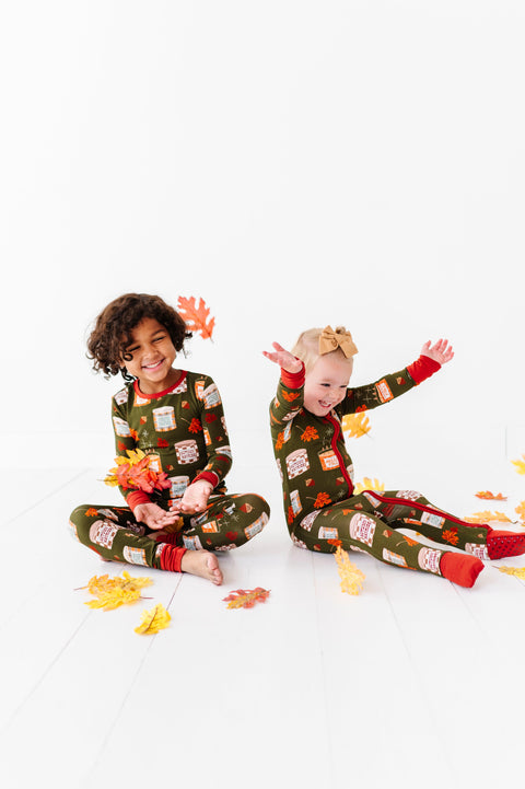 Fall is Lit Baby Bamboo Pajamas - Kiki + Lulu