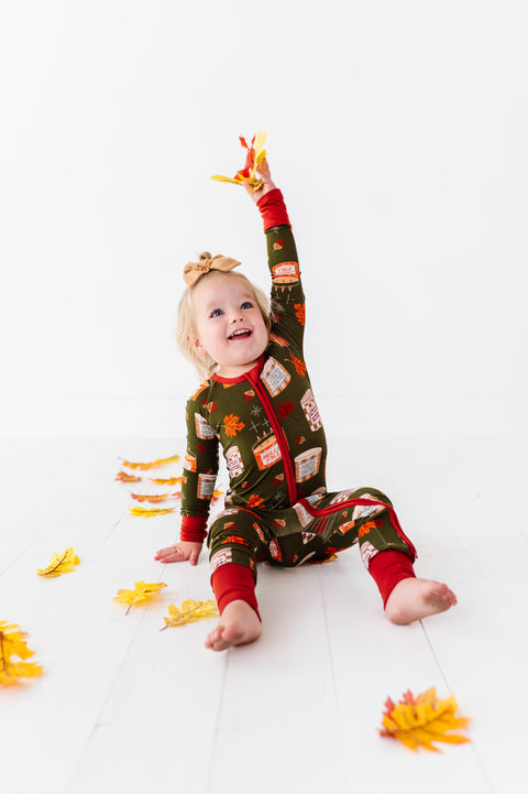 Fall is Lit Baby Bamboo Pajamas - Kiki + Lulu