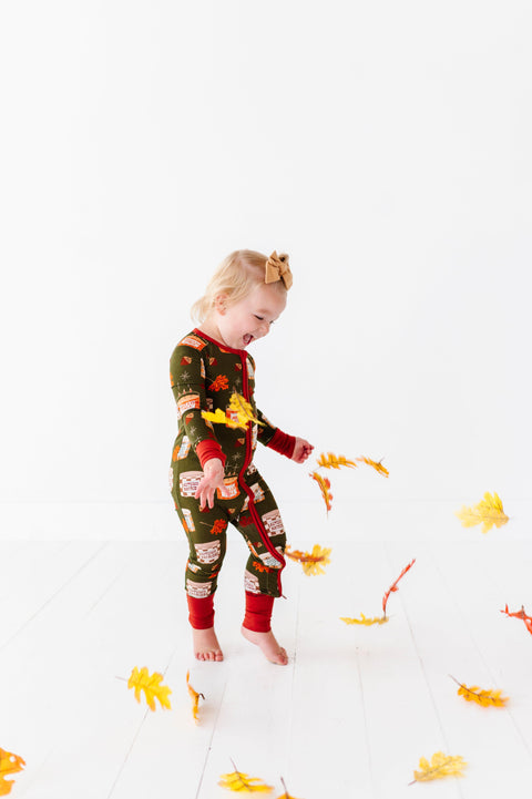 Fall is Lit Baby Bamboo Pajamas - Kiki + Lulu