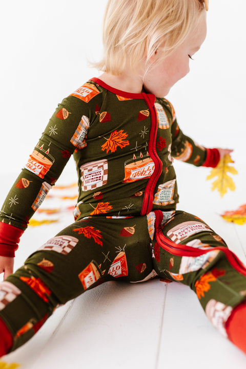 Fall is Lit Baby Bamboo Pajamas - Kiki + Lulu