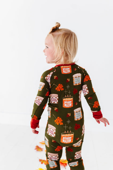 Fall is Lit Baby Bamboo Pajamas - Kiki + Lulu