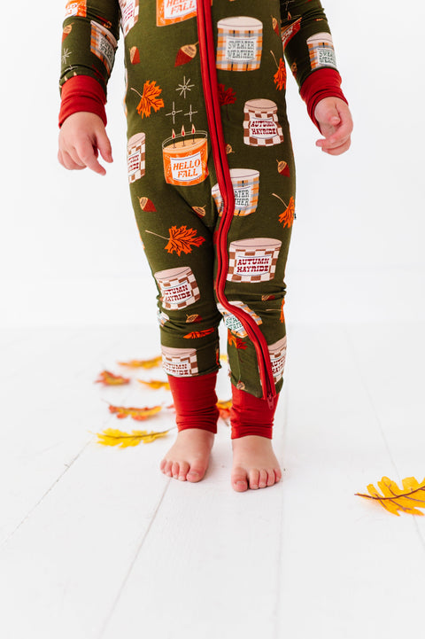 Fall is Lit Baby Bamboo Pajamas - Kiki + Lulu