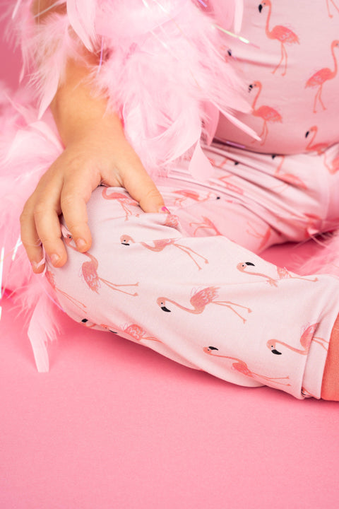 Fancy Flamingo Kids Bamboo Pajama Set - Emerson and Friends