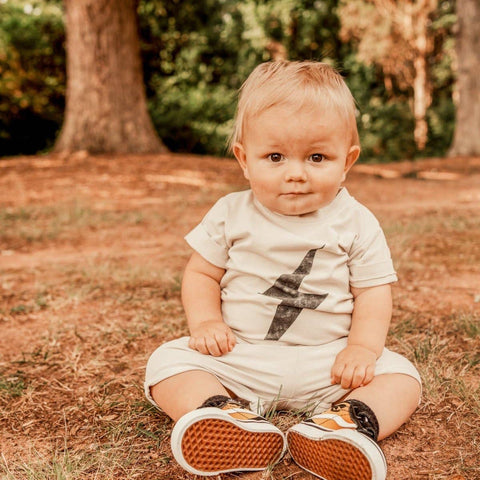 Greige Acid Wash Spark Boys Graphic Tee