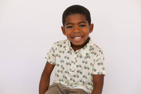 Bike Buddies Bamboo Short Sleeve Polo Shirt for Boys