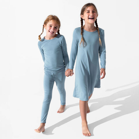 Girls Bamboo Long Sleeve Dress/Night Gown - Oasis