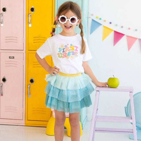 First Grade Retro Short Sleeve Kids Shirt - Sweet Wink