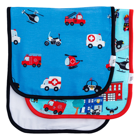 First Responders Burp Cloths Set - Birdie Bean