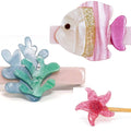 Fish Under The Sea Pink Hair Clips Set - Lilies & Roses NY